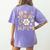 TK Vibes Back To School TK Girl Kid TK Team TK Teacher Women Women's Comfort Colors T-Shirt Back Print Violet