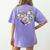 TK Vibes Back To School TK Kid Girl TK Team TK Teacher Women Women's Comfort Colors T-Shirt Back Print Violet