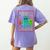 Trick Or Teach Neon Ghost Flower Teacher Spooky Halloween Women's Comfort Colors T-Shirt Back Print Violet Trick Or Teach Neon Ghost Flower Teacher Spooky Halloween Women's Comfort Colors T-Shirt Back Print Violet