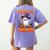 Trick Or Teach Teacher Halloween Ghost Pencil Floral Women's Comfort Colors T-Shirt Back Print Violet