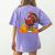 Turkey Reading Books Fall Thanksgiving Teacher Book Women's Comfort Colors T-Shirt Back Print Violet Turkey Reading Books Fall Thanksgiving Teacher Book Women's Comfort Colors T-Shirt Back Print Violet