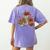 Turkey Reading Books Fall Thanksgiving Teacher Librarian Women's Comfort Colors T-Shirt Back Print Violet Turkey Reading Books Fall Thanksgiving Teacher Librarian Women's Comfort Colors T-Shirt Back Print Violet