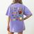 Turkey Thanksgiving Art Teacher Costume Tee For Artists Women's Comfort Colors T-Shirt Back Print Violet