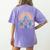 Twinning With My Teacher Bestie Rainbow Matching Teachers Women's Comfort Colors T-Shirt Back Print Violet