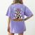 Ugly Sweater Christmas Tree Boston Terrier Dog Xmas Pajama Women's Comfort Colors T-Shirt Back Print Violet
