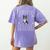 Ugly Xmas Sweater Style Boston Terrier Reindeer Christmas Women's Comfort Colors T-Shirt Back Print Violet