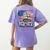 US History Teacher Boston Spilling The Tea Since 1773 Women's Comfort Colors T-Shirt Back Print Violet