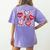 Valentine You Are Loved Worthy Enough Candy Heart Teacher For Men Women Girls Kids Women's Comfort Colors T-Shirt Back Print Violet