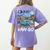 Van Go Retro Vanlife Art Teacher Women's Comfort Colors T-Shirt Back Print Violet