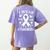 I Wear Pink For My Teacher Cancer Awareness Women's Comfort Colors T-Shirt Back Print Violet
