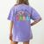 Wildflower Para Floral Paraprofessional Paraeducator Teacher Women's Comfort Colors T-Shirt Back Print Violet