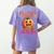 Will Trade Students For Candy Teacher Cute Halloween Pumpkin Women's Comfort Colors T-Shirt Back Print Violet Will Trade Students For Candy Teacher Cute Halloween Pumpkin Women's Comfort Colors T-Shirt Back Print Violet