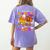 Will Trade Students For Candy Teacher Halloween Women's Comfort Colors T-Shirt Back Print Violet