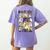 Women Halloween The Teacher Tour Ghosts Pencil Pumpkins Women's Comfort Colors T-Shirt Back Print Violet Women Halloween The Teacher Tour Ghosts Pencil Pumpkins Women's Comfort Colors T-Shirt Back Print Violet