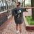 Boston Terrier Selfie Full Moon Flying Witch Halloween Dog Women's Comfort Colors T-Shirt Back Print Pepper