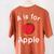 A Is For Apple Toddler Kindergarten Preschool Teacher Women's Comfort Colors T-Shirt Back Print Yam