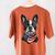 Boston Terrier American Flag Women's Comfort Colors T-Shirt Back Print Yam