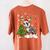 Boston Terrier Christmas Tree Lights Santa Hat Women's Comfort Colors T-Shirt Back Print Yam