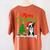 Boston Terrier Christmas Tree Lights Xmas Dog Lover Women's Comfort Colors T-Shirt Back Print Yam