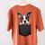Boston Terrier Dog Puppy Dog In Pocket Cute Pet Lover Women's Comfort Colors T-Shirt Back Print Yam