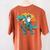 Boston Terrier Dog Riding Dinosaur T Rex Boys Women's Comfort Colors T-Shirt Back Print Yam