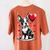 Boston Terrier Dog Valentine's Day Dog Owner Women's Comfort Colors T-Shirt Back Print Yam