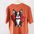 Boston Terrier Mom Dad Bostie Dog Lover Valentines Day Women's Comfort Colors T-Shirt Back Print Yam