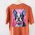 Dog Pink Boston Terrier Women's Comfort Colors T-Shirt Back Print Yam