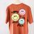 Happy To See Your Face Smile Face Teacher Back To School Women's Comfort Colors T-Shirt Back Print Yam Happy To See Your Face Smile Face Teacher Back To School Women's Comfort Colors T-Shirt Back Print Yam