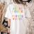 Alphabet ABC Elemeno Teacher Student Back To School Women's Comfort Colors T-Shirt Back Print Ivory