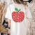 Apple Dot Pattern Art Teacher Appreciation Men Women Humor Women's Comfort Colors T-Shirt Back Print Ivory Apple Dot Pattern Art Teacher Appreciation Men Women Humor Women's Comfort Colors T-Shirt Back Print Ivory