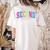 Back To School Neon Checkered Second Grade Colorful Teacher Women's Comfort Colors T-Shirt Back Print Ivory