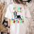 My Birthday Colorful Costume Boston Terrier Party Women's Comfort Colors T-Shirt Back Print Ivory