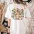 Book Tree All Is Calm Said No Teacher Ever Christmas Women's Comfort Colors T-Shirt Back Print Ivory