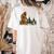 Boston Terrier Bigfoot Dog Walking Dog Mom Dad Kids Women's Comfort Colors T-Shirt Back Print Ivory