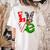 Boston Terrier Christmas Tree Lights Santa Dog Xmas For Men Women Kids Women's Comfort Colors T-Shirt Back Print Ivory