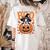 Boston Terrier Costume On Pumpkin Halloween Boston Terrier Women's Comfort Colors T-Shirt Back Print Ivory