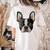 Boston Terrier Cute Puppy Face Dog Lover Pet Owner Women's Comfort Colors T-Shirt Back Print Ivory