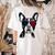 Boston Terrier Dog 4th July America USA Flag Men Women Kids Women's Comfort Colors T-Shirt Back Print Ivory