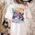 Boston Terrier Dog Christmas Snowman Winter Snow Women's Comfort Colors T-Shirt Back Print Ivory