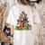Boston Terrier Dog Christmas Tree Lights Xmas Pajama For Men Women Kids Women's Comfort Colors T-Shirt Back Print Ivory