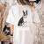 Boston Terrier Dog Dad Boston Terrier Dog Lovers Women's Comfort Colors T-Shirt Back Print Ivory