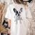 Boston Terrier Dog Motif Pet Art Boston Terrier Men Women Kids Women's Comfort Colors T-Shirt Back Print Ivory
