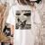 Boston Terrier Dog UFO Alien Extraterrestrial Selfie Women's Comfort Colors T-Shirt Back Print Ivory