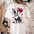 Boston Terrier Dog Valentine's Day Dog Owner Women's Comfort Colors T-Shirt Back Print Ivory