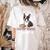 Boston Terrier Dog Women's Comfort Colors T-Shirt Back Print Ivory