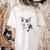 Boston Terrier Girl Cute Cartoon For Dog Owners Pet Terrier Women's Comfort Colors T-Shirt Back Print Ivory