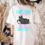 Boston Terrier This Girl Runs On Jesus And Boston Terriers Women's Comfort Colors T-Shirt Back Print Ivory