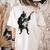 Boston Terrier Guitar Women's Comfort Colors T-Shirt Back Print Ivory