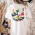 Boston Terrier Japanese Kanagawa Wave Surf Loyal Dog Men Women Kids Women's Comfort Colors T-Shirt Back Print Ivory